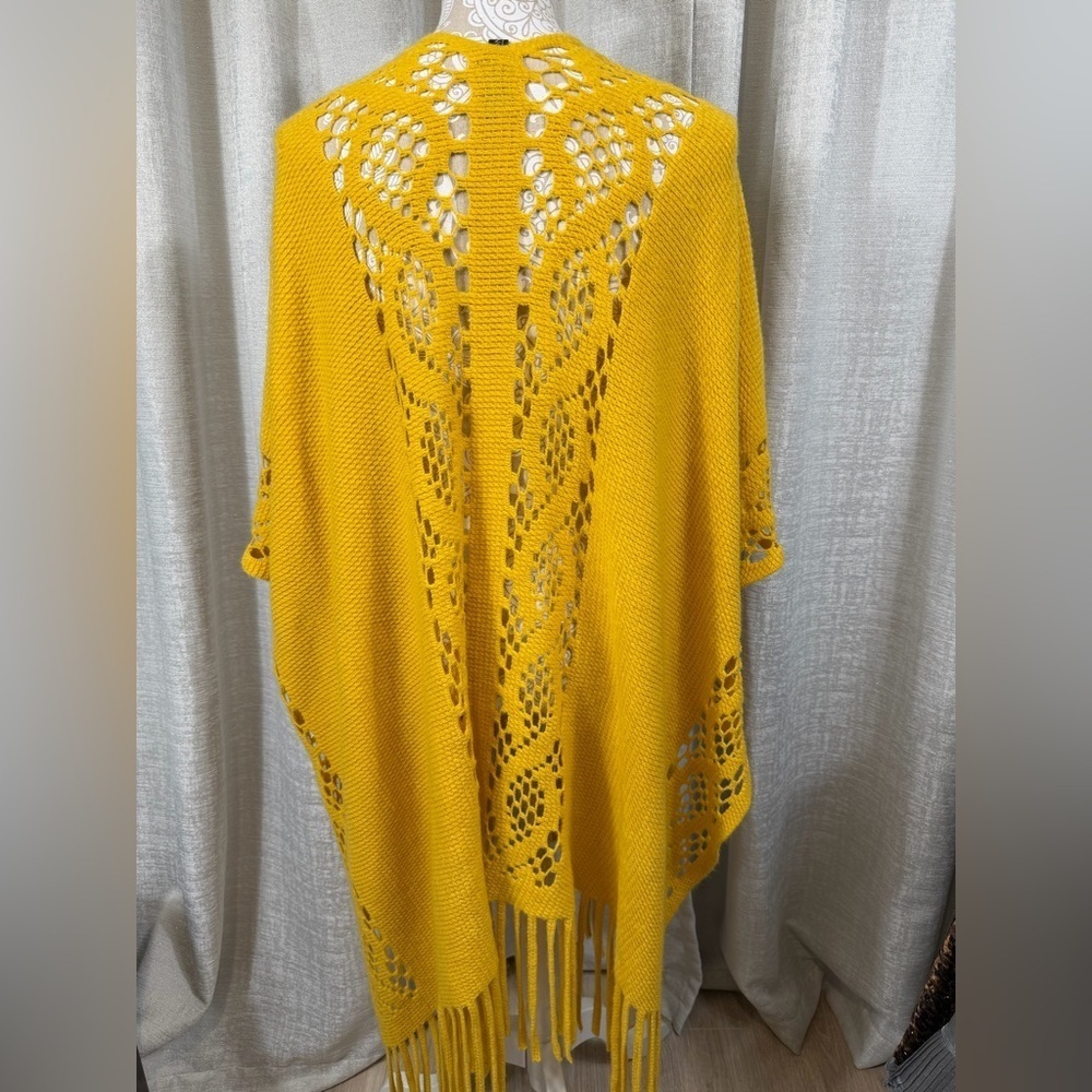 Anthony Original Mustard Yellow Knit Kimono Cardigan - Picture 8 of 8